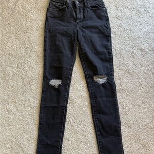 Black Distressed Women's Jeans